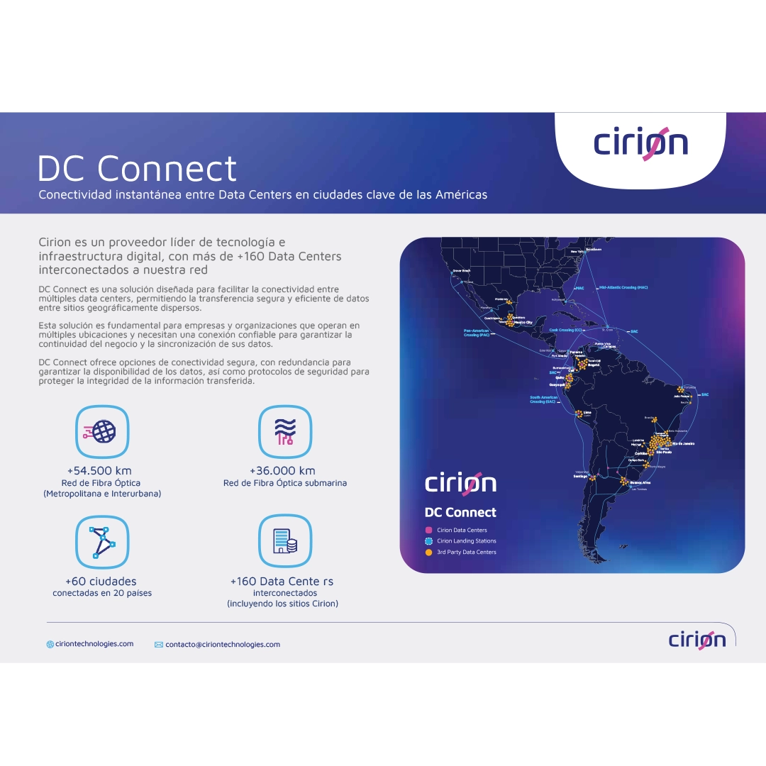 cirion technologies dc connect brochure esp